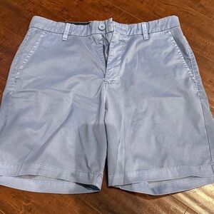 Men's Light Blue Flat-Front Stretch Chino Shorts